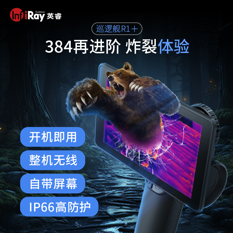 英睿巡逻舰R1R1+热成像热搜红外热成相仪夜视户外高清观测手机热