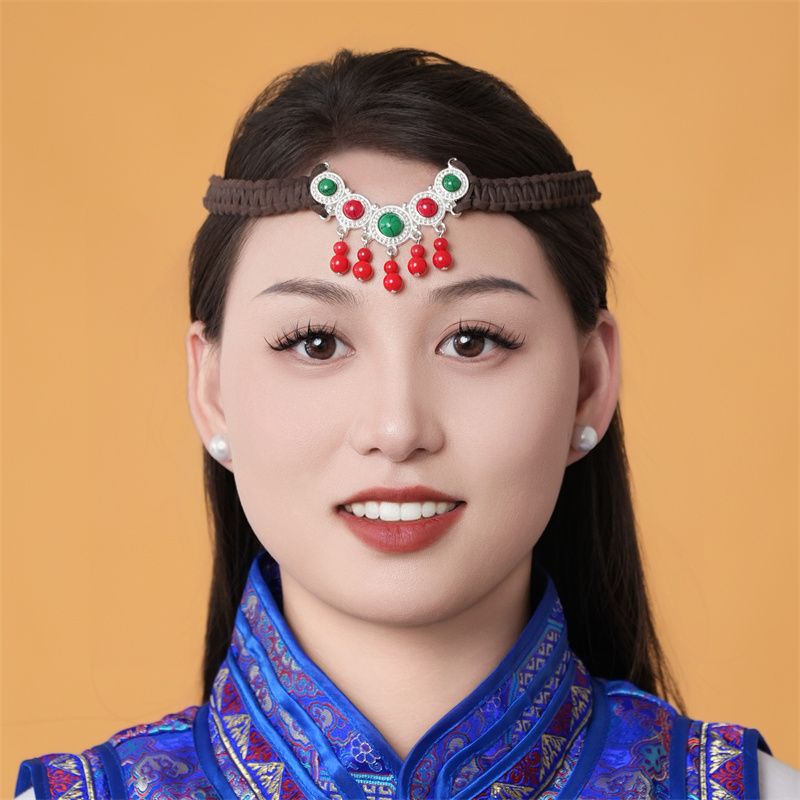 蒙古族舞蹈演出头饰发绳男女通用发带民族风发饰少数民族百搭头带