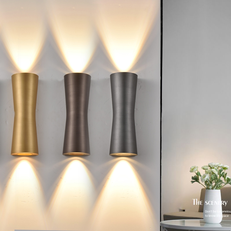 客廳臥室小蠻腰拉絲時尚壁燈