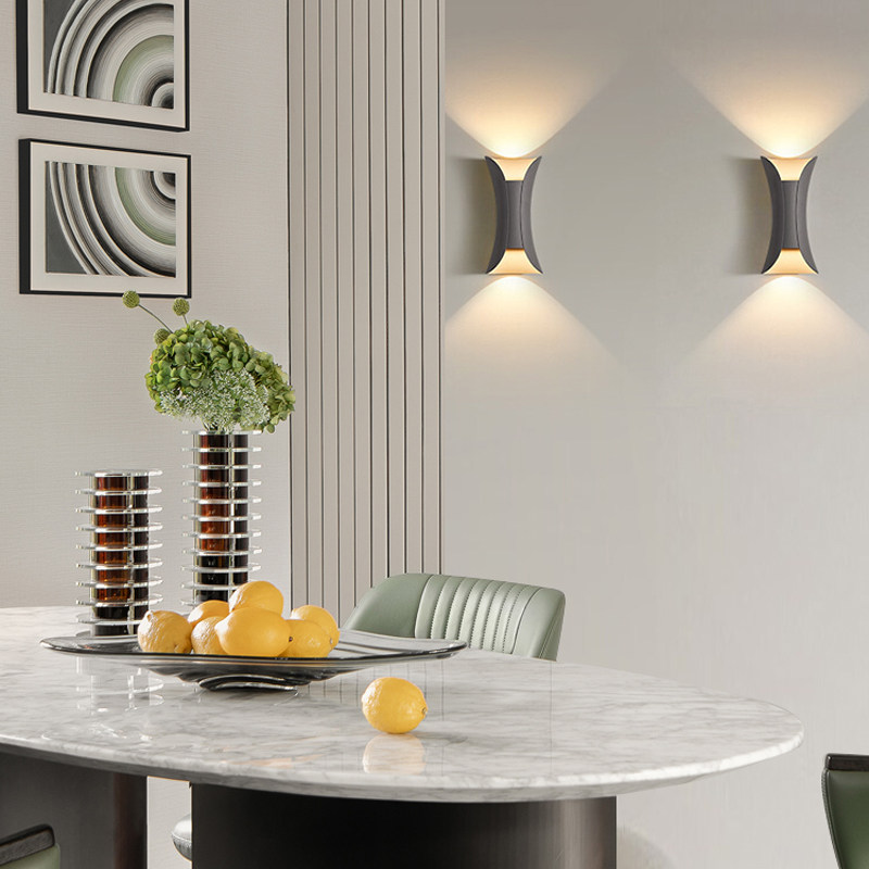 简约现代卧室床头灯简欧轻奢客厅电视背景墙楼梯壁灯上下发光墙灯