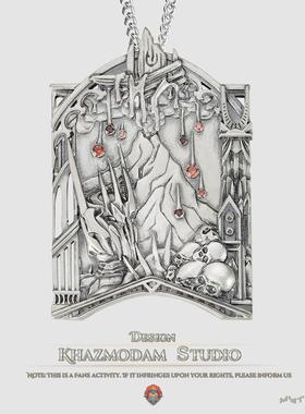 卡兹莫丹925纯银魔戒指环王电影