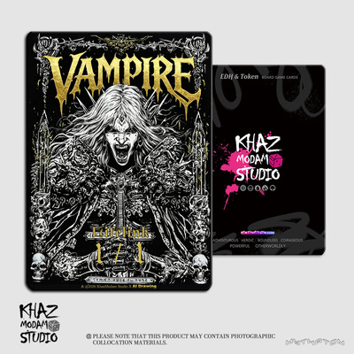万智牌自制Token衍生物Vampire暗黑素描人形生物卡牌代卡闪卡现货