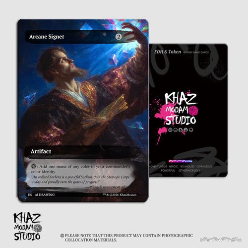 万智牌自制Token莫奈画风 秘法印记(Arcane Signet)技能卡牌现货