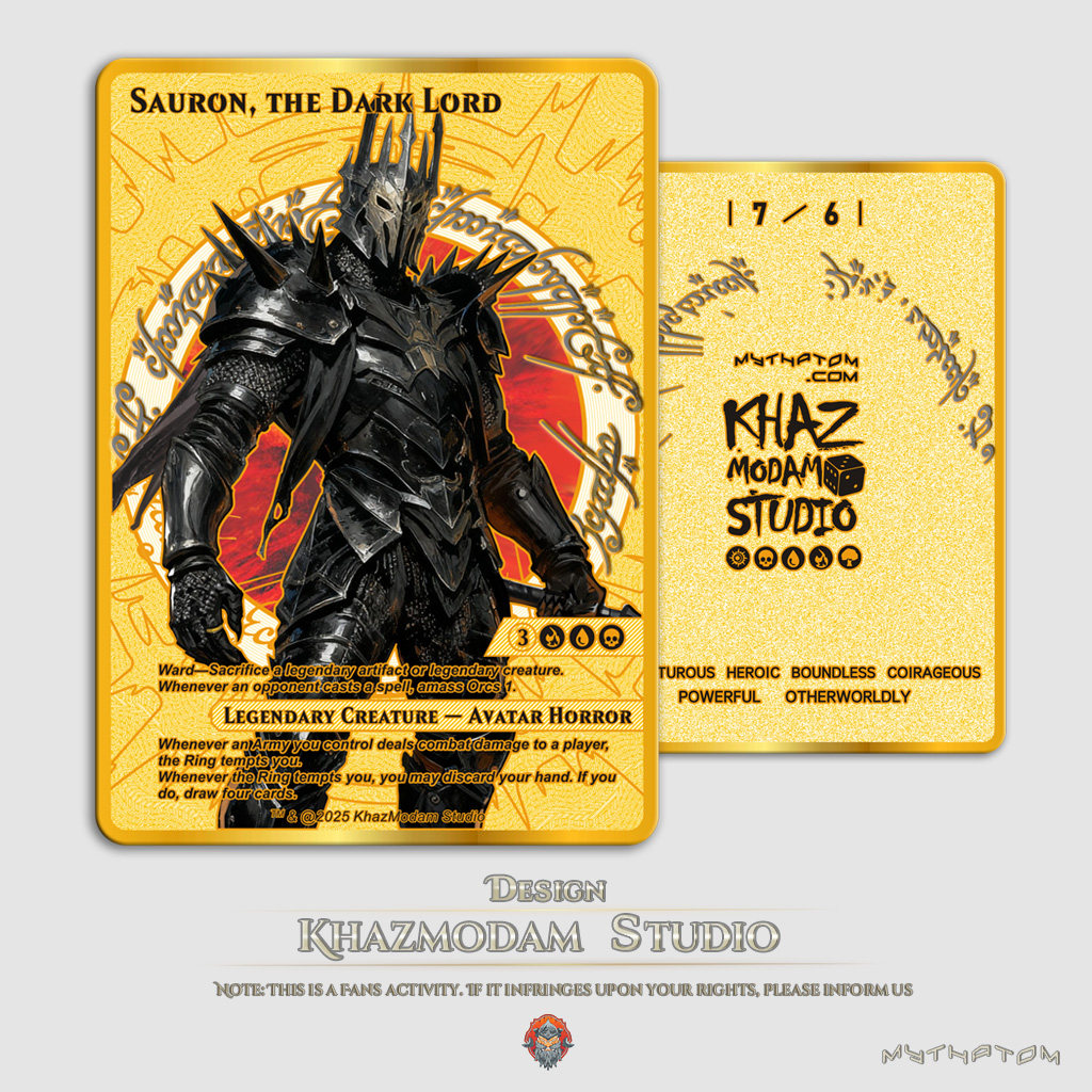 万智牌MTG黑暗魔君索隆(Sauron, the Dark Lord)指挥官EDH代牌图片