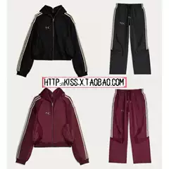 2026 Korean Trendy New Style Thug Club Collaboration Detachable Sleeve Washed Vintage Sports Jacket and Pants Set