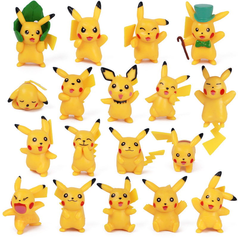 皮卡丘全套18款玩具呆萌口袋神奇宝贝精灵小公仔玩偶