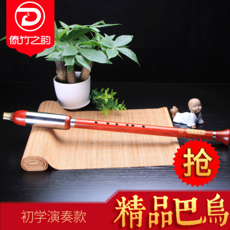 傣竹之韵红木竖吹巴乌 G调 F调小D/C/降B/A调 初学演奏型云南乐器