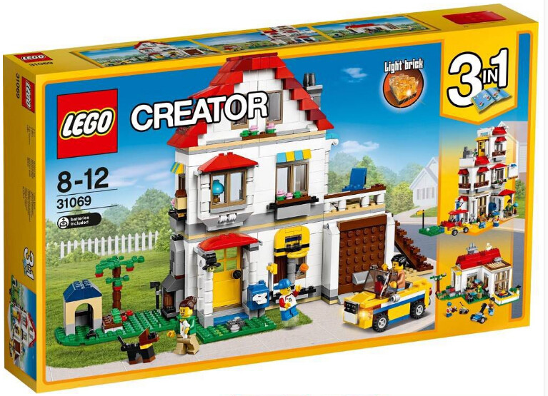 乐高lego 城市创意百变3合一 家庭别墅31069智力2017款拼装积木