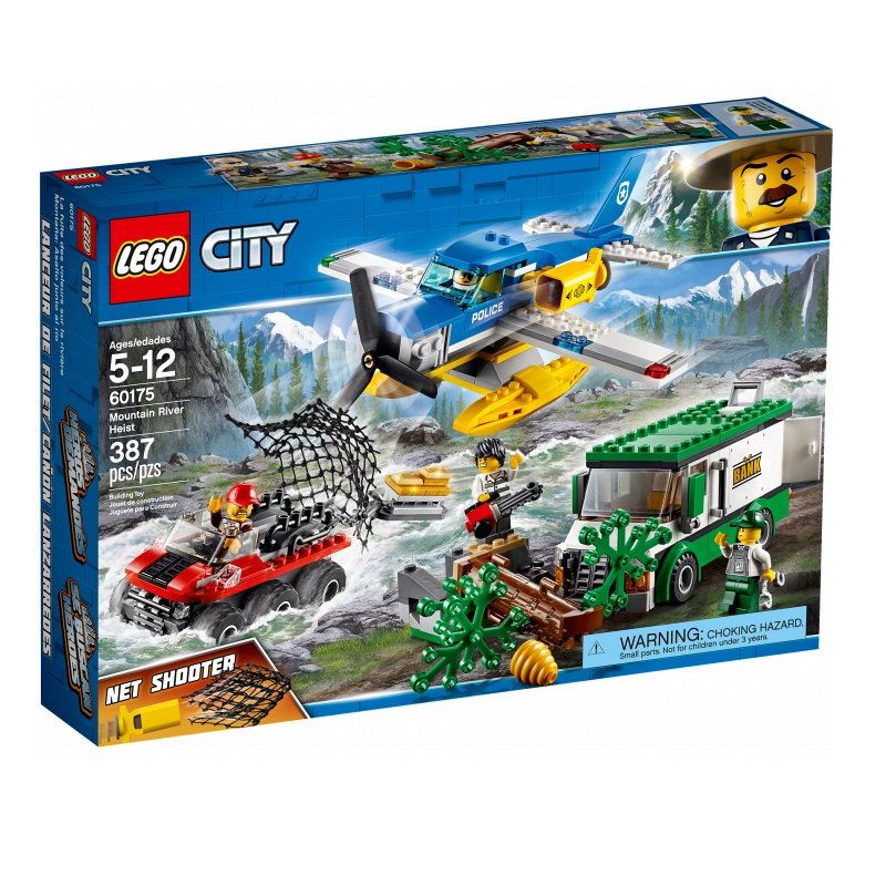 乐高lego 60175城市系列 山区河流的抢劫 拼装积木2018款智力玩具