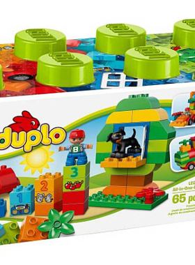 乐高LEGO 10572多合一绿色桶装得宝大颗粒婴幼儿拼搭创意玩具2014