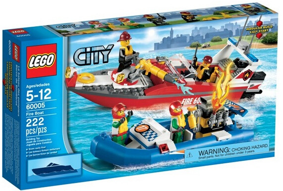 乐高lego  城市系列60005 city消防船 绝版玩具儿童智力拼接收藏