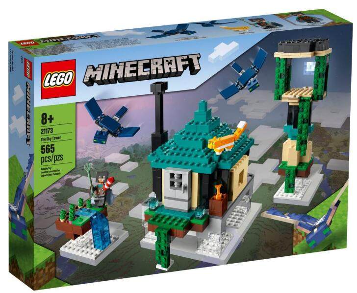 乐高lego 21173我的世界天空之塔礼品玩具儿童益智拼接智力2021款
