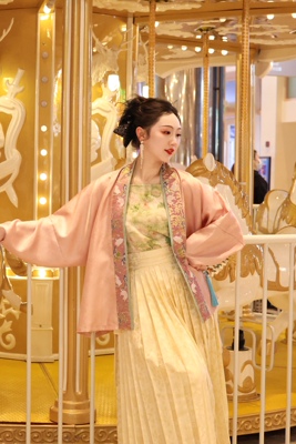 原创汉服boyue仿花罗飞机袖2023