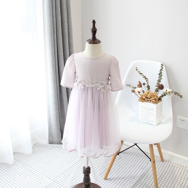 19夏annica story艾尼卡夏棉麻纱纱裙女童连衣裙礼服an37050