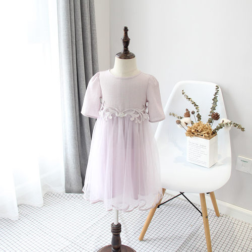 19夏annica story艾尼卡夏棉麻纱纱裙女童连衣裙礼服an37050