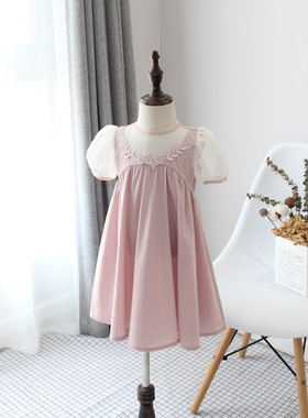 19夏韩国annica stroy艾尼卡公主裙女童短袖连衣裙an39087