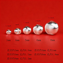 DIY定制足银S999纯银猫眼珠拉丝手链串珠编绳项链配饰银珠子