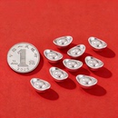 宝摆件收藏银锭饰品 DIY定制足银999实心银迷你小元