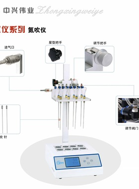 北京中兴伟业氮吹仪NDK200-1/-2无氧浓缩实验室12/96可视氮气吹扫