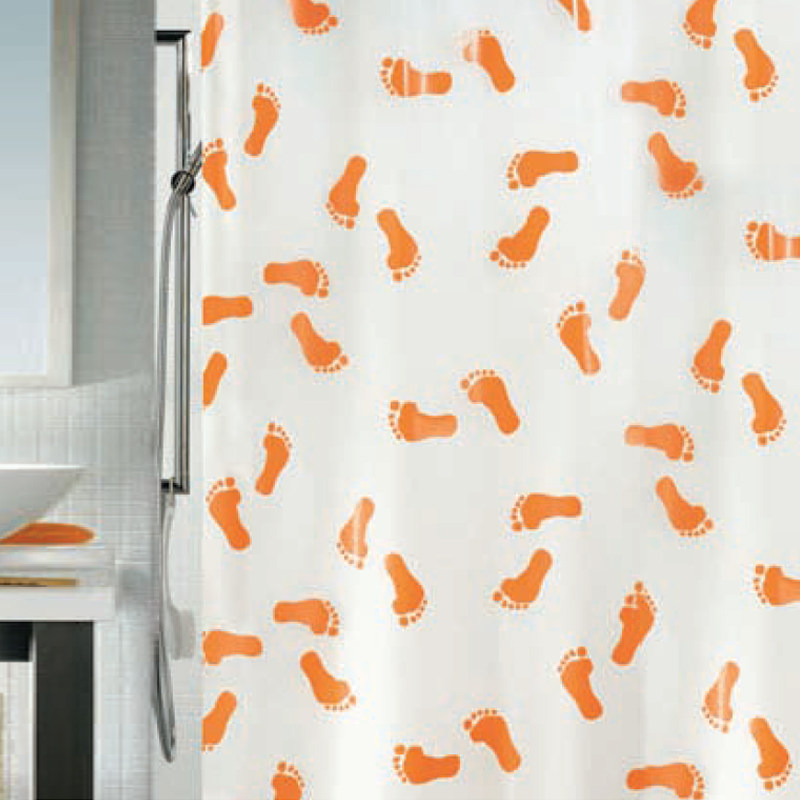 SPIRELLA/丝普瑞可爱卡通脚丫卫生间浴帘防水浴室拉帘隔断帘子