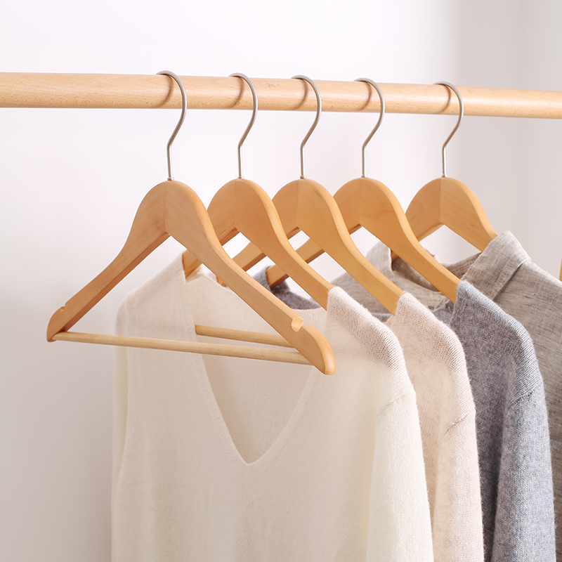 天纵木质防滑加厚日式简约衣架