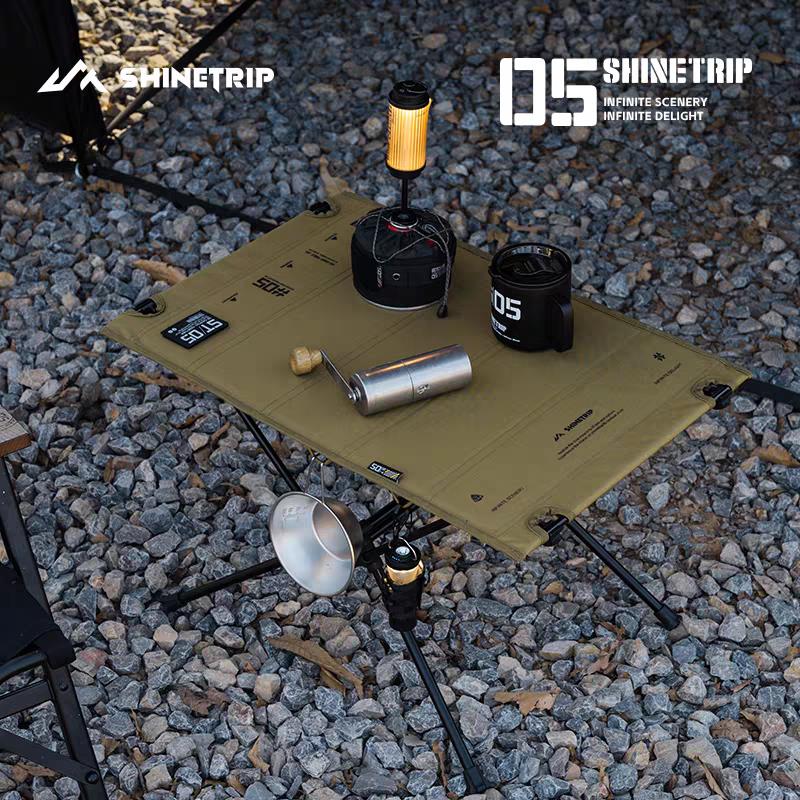 山趣户外露营桌折叠桌轻量化战术布面桌铝合金支架骑行牛津布BC桌