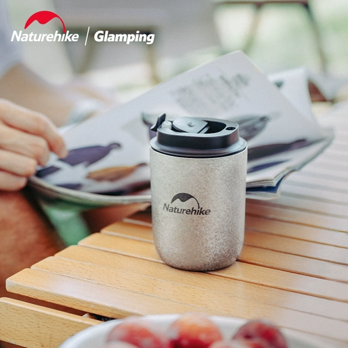 Природная утренняя звезда Mang Double -Slayer Titanium с чашкой портативной открытой открытой открытой -Кэмпики Анти -хот -чашка водяной чашки