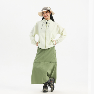 户外运动风连帽防晒服女夏季轻薄透气速干抗紫外线凉感防晒外套潮