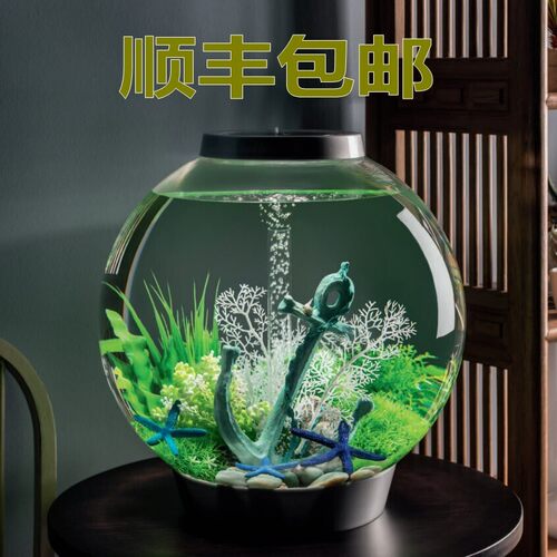 圆形30L 60L英国原装进口亚克力球型鱼缸水族箱 创意生态桌面鱼缸