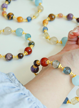 霓辰光咏水晶手串多宝电镀真金