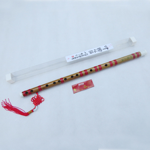 笛子 竹笛初学入门乐器 877一节苦竹横笛黑红色可选 bamboo flute