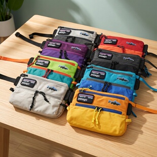 经典 Pata户外登山运动休闲撞色拼接斜挎背包小包百搭8色通用 款
