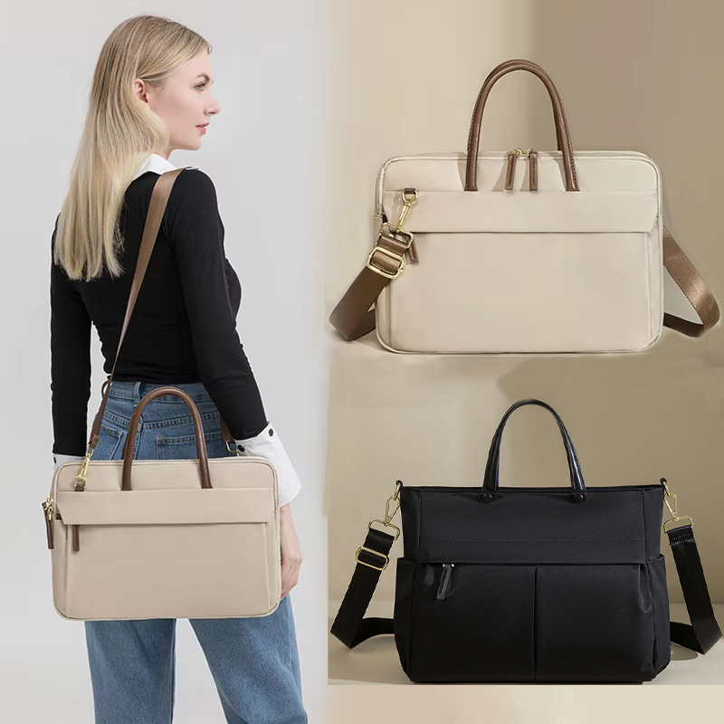 亚马逊热卖笔记本电脑包单肩斜挎托特包大容量商务16寸电脑包批发