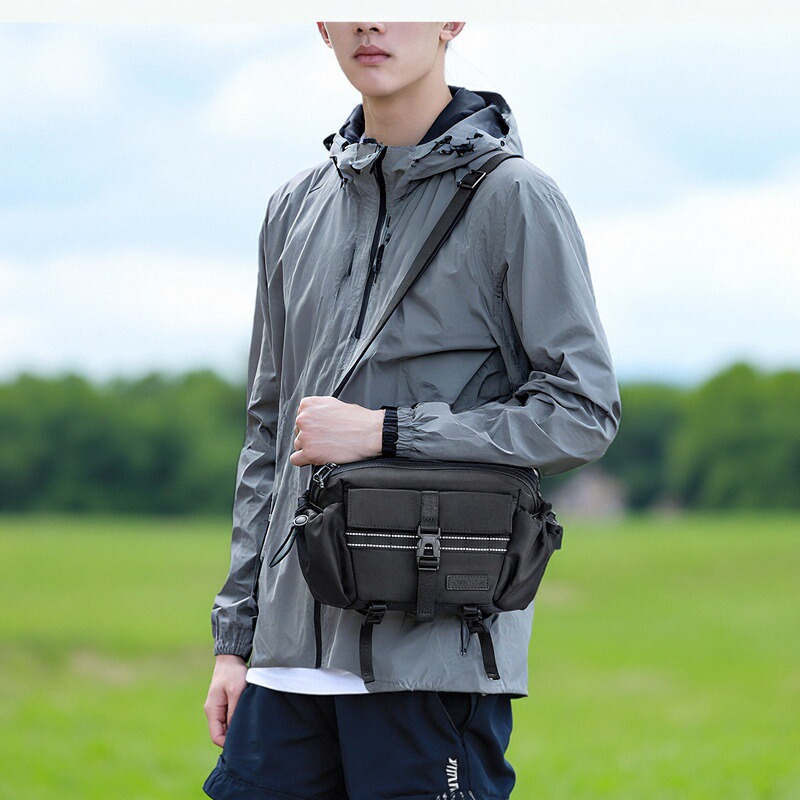 OSOCE英国男士斜挎包单肩包便携外出防泼水学生邮差包YKK防盗