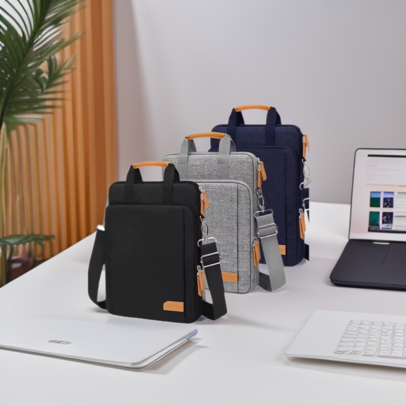 现货手提电脑包适苹果华为16寸防泼水斜挎包通勤便携笔记本电脑包