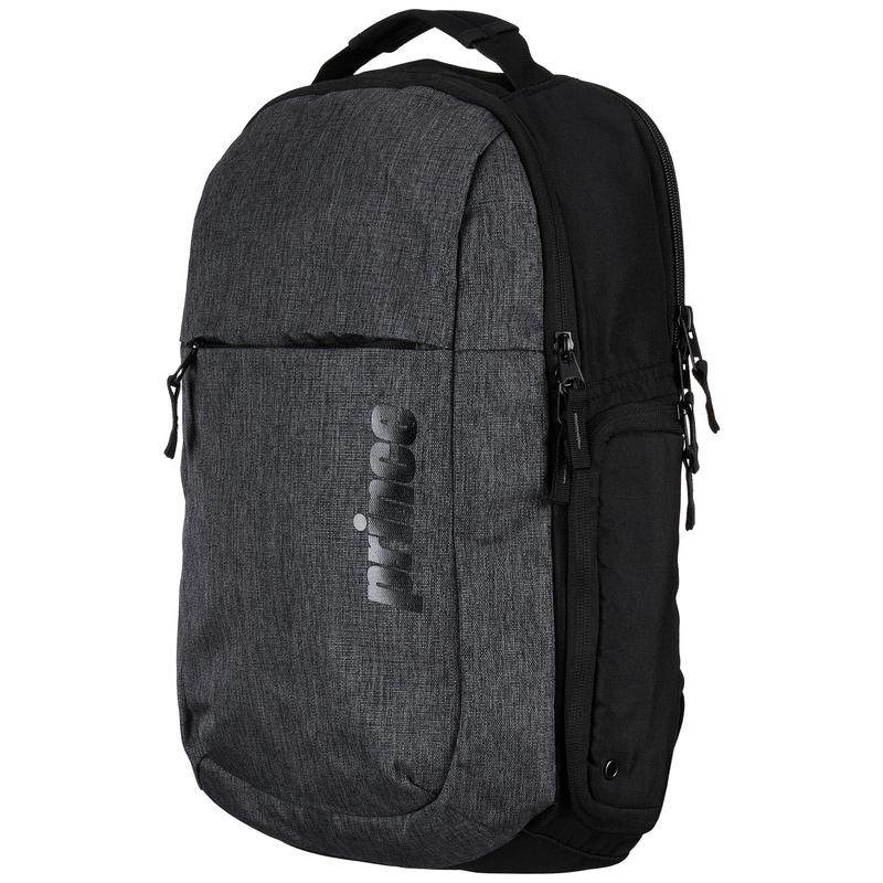 代购Prince王子网球包双主隔层内置护垫侧边通风袋弹性侧袋灰色