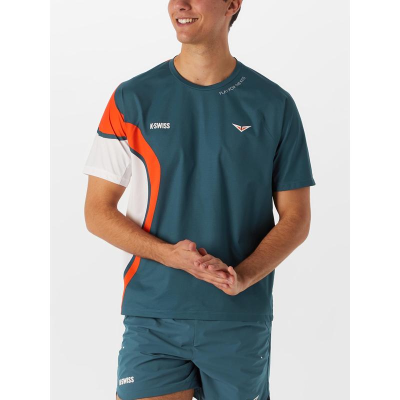 代购KSWISS盖世威男士网球T恤快干排汗伸缩性高活动度