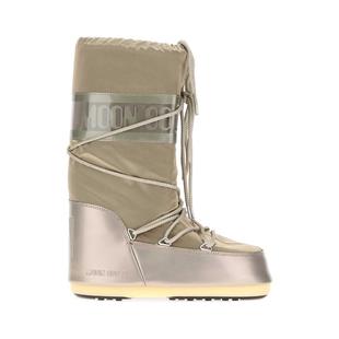 代购 BOOT女士雪地靴保暖防滑轻便防水系带圆头平底拼接设计 MOON