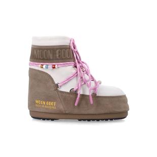 带 BOOT女士雪地靴保暖防滑轻便舒适麂皮面板粉色鞋 代购 MOON