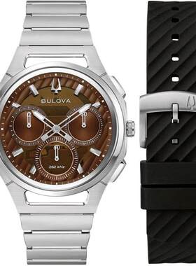 海外代购BULOVA/宝路华男士手表欧美腕表计时码表夜光指针不锈钢