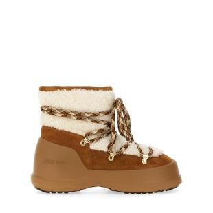 代购 BOOT女士雪地靴保暖防滑轻便吸汗羊羔毛牛猄皮系带设计 MOON