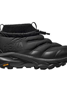 代购Hoka OneOne男士徒步鞋防水防风保暖防滑黑色合成纤维