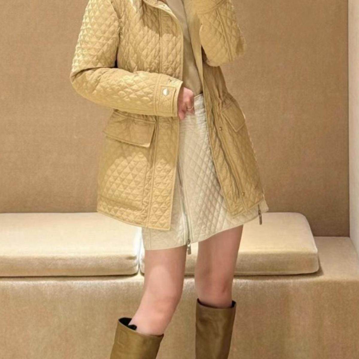 条纹新款24秋冬连帽格子上衣百搭