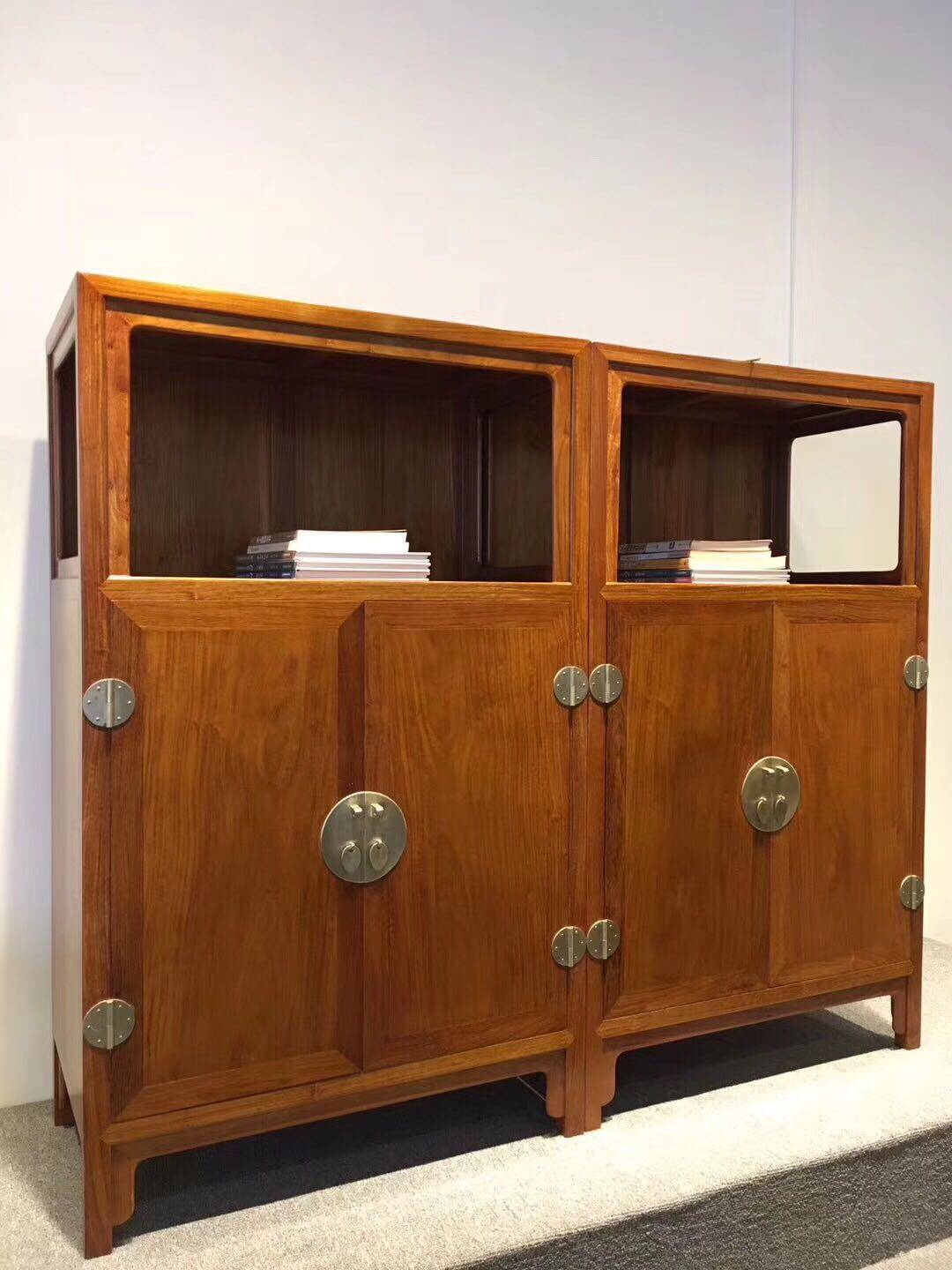 缅甸花梨木明式小万历柜王世襄款 大果紫檀 家居摆设收藏