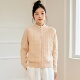东润莲原创 针织外套加厚纯棉毛衣内搭 全棉线衣女半高领拉链开衫