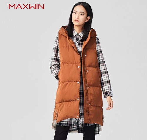 马威女羽棉马甲 马夹 中长棉马甲