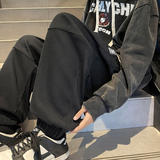 204-K252-P55秋冬季华夫格束脚卫裤男宽松休闲男士加肥加大码运动，男装休闲裤，星座204