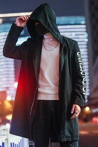 204-W3038-P85风衣男男士中长款外套春秋季新款学生休闲防风大衣图片