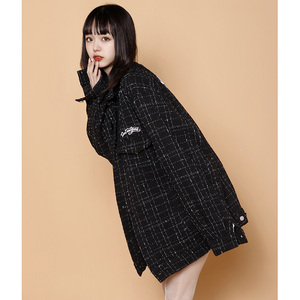 204-JK67-P45中性蓝墙小香风薄款外套女潮ins原宿港风春季高级图片