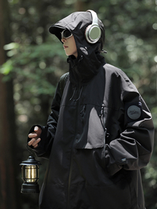 wassup happy户外冲锋衣外套男士春秋季潮流美式机能三防休闲夹克图片